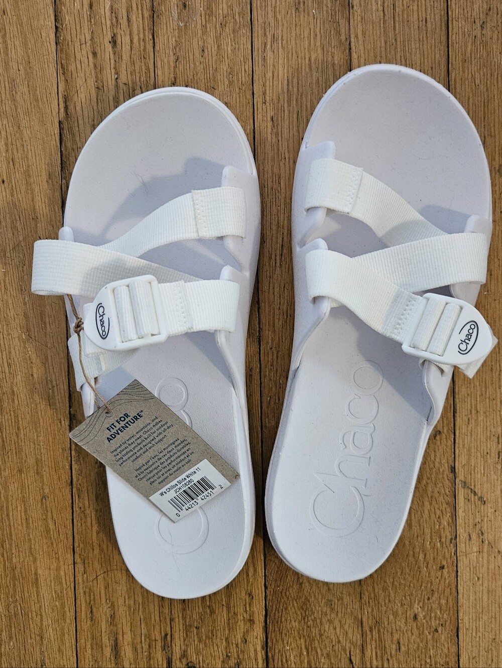 11 White Chaco Chillos Sandals